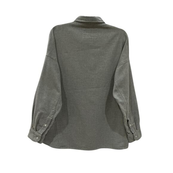 Frank & Eileen McLoughlin Gray Melange Utility Shirt Size XS/S Fireside Flannel - Picture 14 of 16